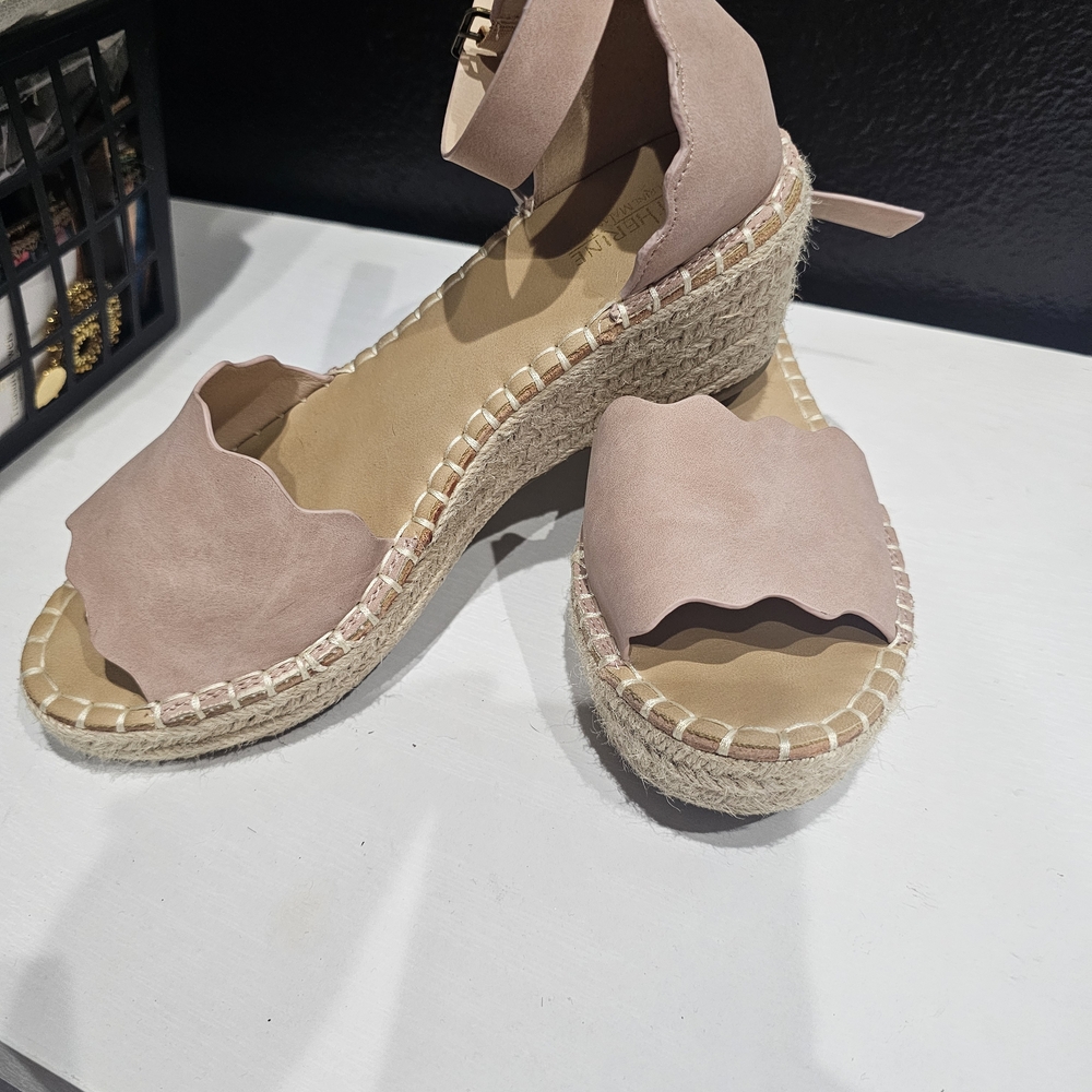 Catherine Malandrino Blush Espadrille Wedges